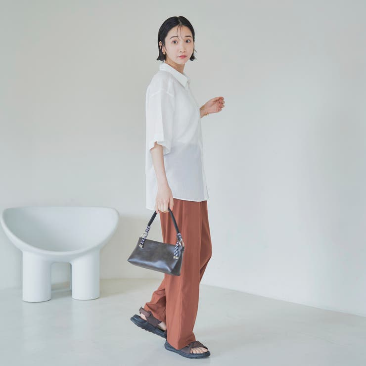 強撚シアーボイルハーフスリーブシャツ | coen【women】 | 詳細画像6 