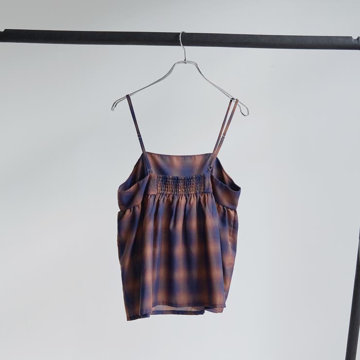 シアーオンブレチェックギャザーキャミソール | coen【women】 | 詳細画像14 