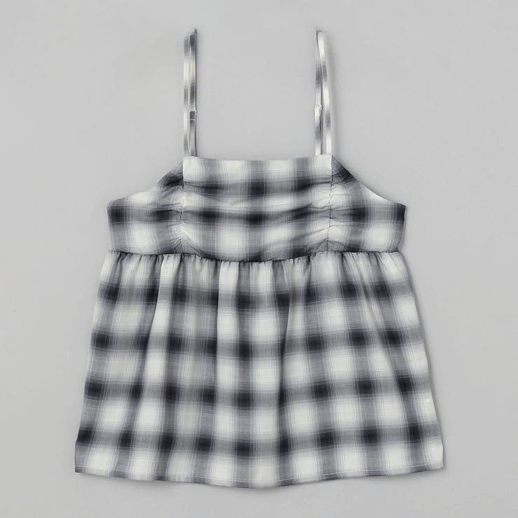 シアーオンブレチェックギャザーキャミソール | coen【women】 | 詳細画像23 