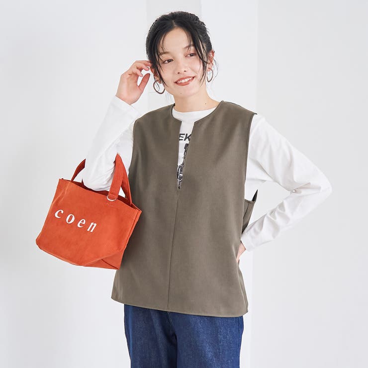 ウールライク裏起毛キーネックベスト | coen【women】 | 詳細画像12 