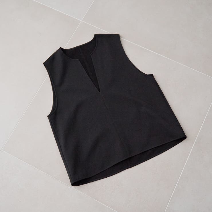 ウールライク裏起毛キーネックベスト | coen【women】 | 詳細画像2 
