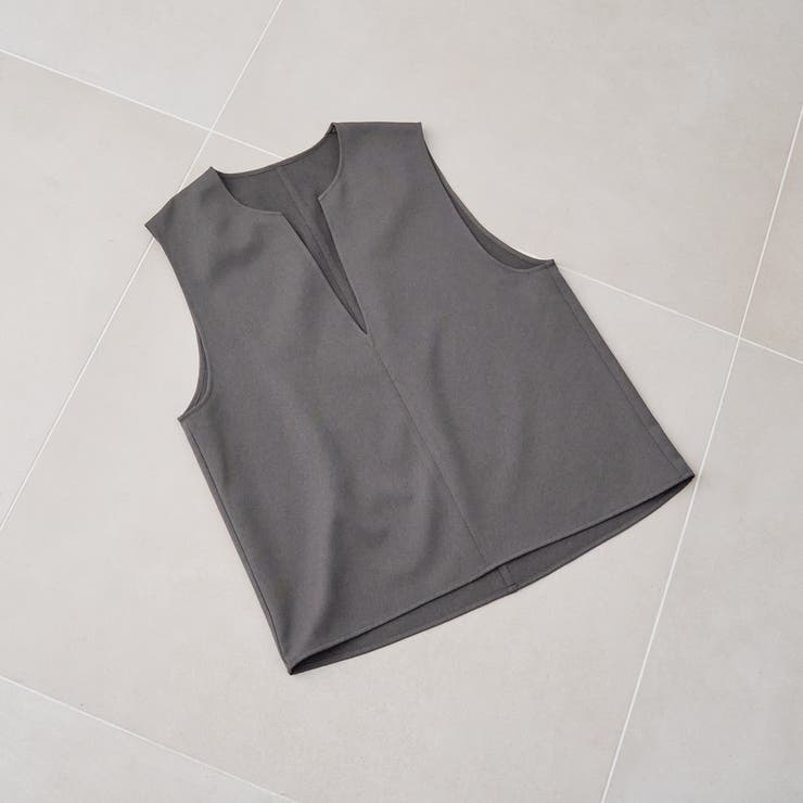 ウールライク裏起毛キーネックベスト | coen【women】 | 詳細画像4 