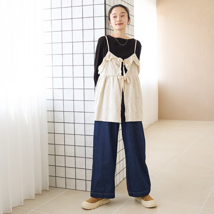 3Dフラワー刺繍 コーデュロイキャミソール | coen【women】 | 詳細画像10 