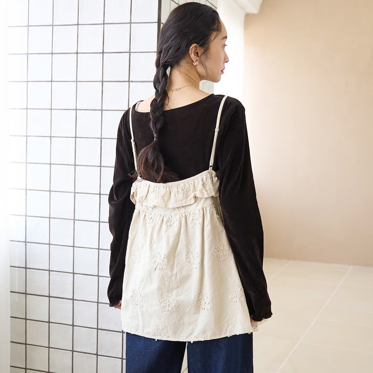3Dフラワー刺繍 コーデュロイキャミソール | coen【women】 | 詳細画像8 