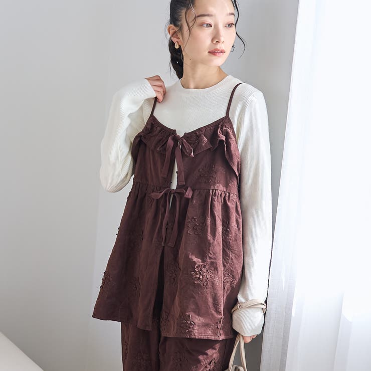 MD.BROWN | 3Dフラワー刺繍 コーデュロイキャミソール | coen【women】