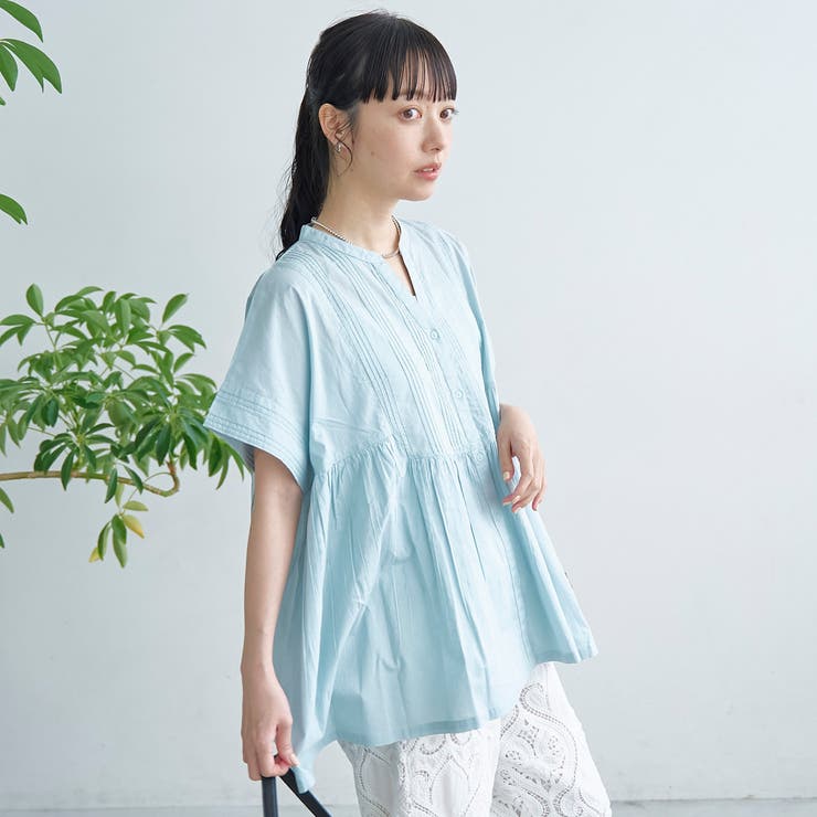 【MARKET（マーケット）】スキッパーピンタックブラウス（インフルエンサー紹介… | coen【women】 | 詳細画像22 