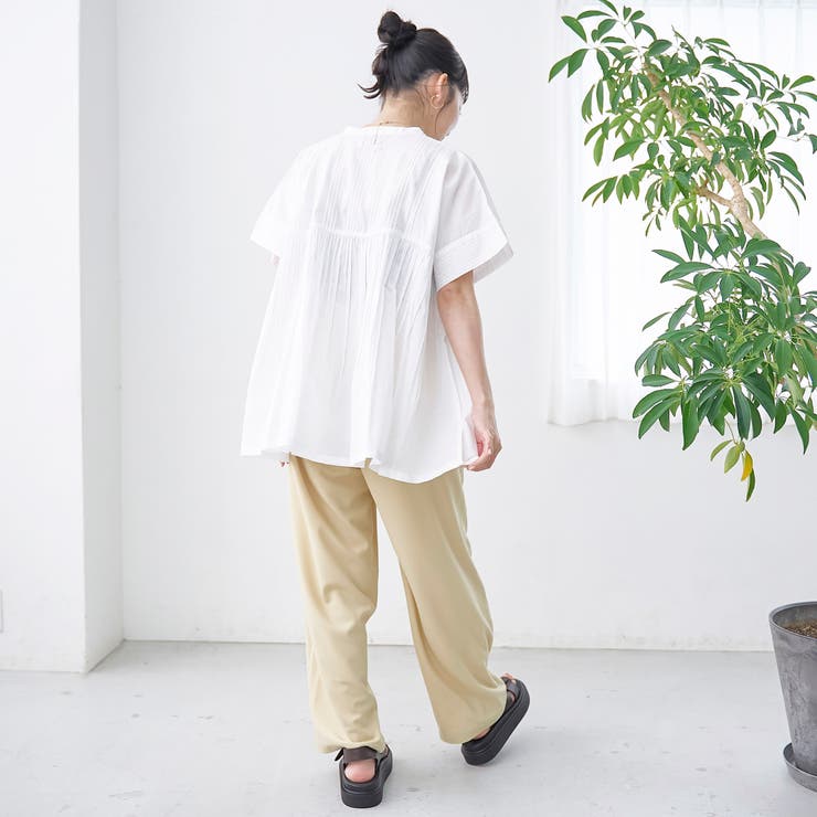 【MARKET（マーケット）】スキッパーピンタックブラウス（インフルエンサー紹介… | coen【women】 | 詳細画像3 