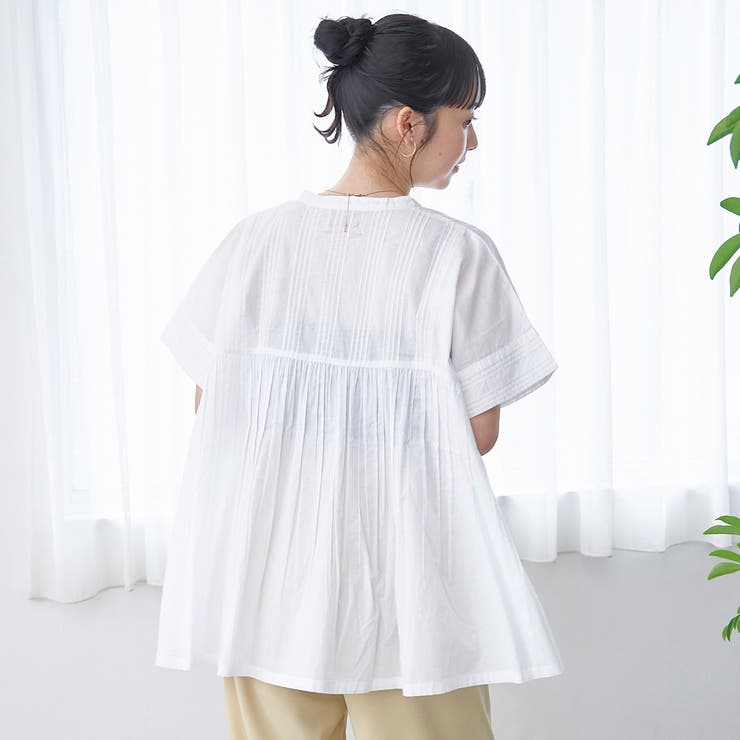 【MARKET（マーケット）】スキッパーピンタックブラウス（インフルエンサー紹介… | coen【women】 | 詳細画像5 