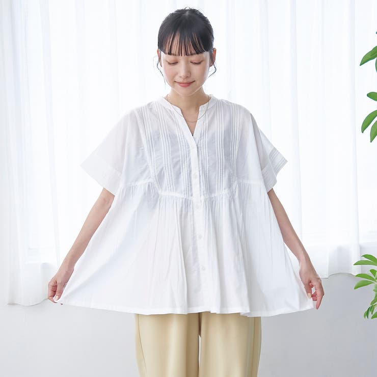 【MARKET（マーケット）】スキッパーピンタックブラウス（インフルエンサー紹介… | coen【women】 | 詳細画像6 