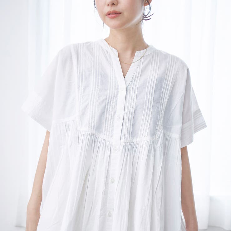 【MARKET（マーケット）】スキッパーピンタックブラウス（インフルエンサー紹介… | coen【women】 | 詳細画像8 