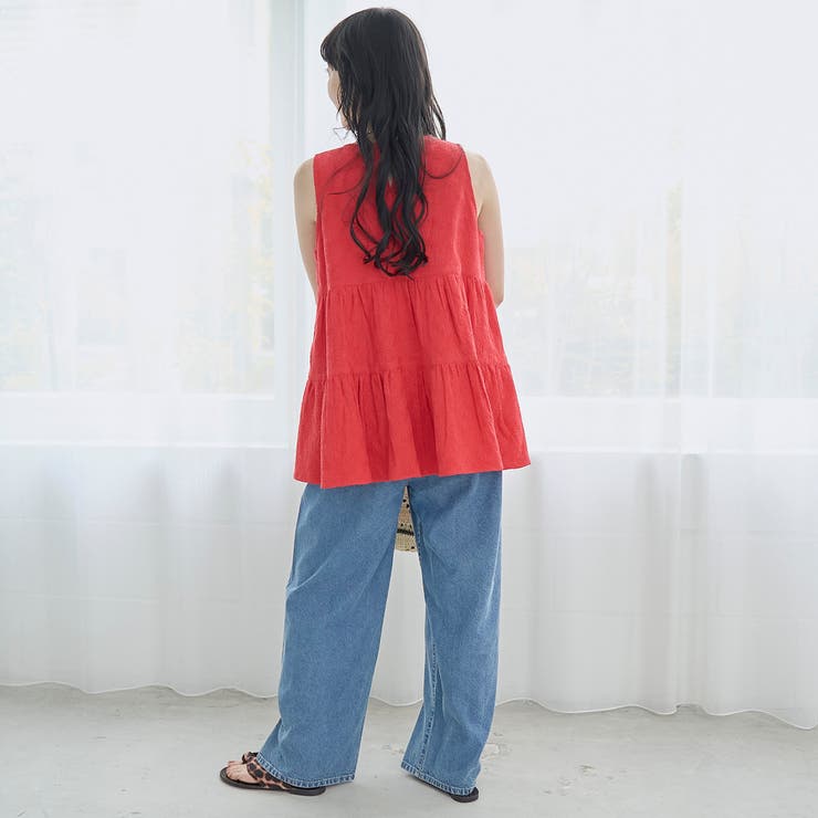 【Lipa（リパ）別注】ノースリーブ総刺繍ティアードブラウス | coen【women】 | 詳細画像15 