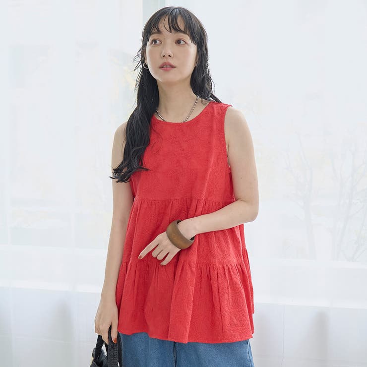 【Lipa（リパ）別注】ノースリーブ総刺繍ティアードブラウス | coen【women】 | 詳細画像16 
