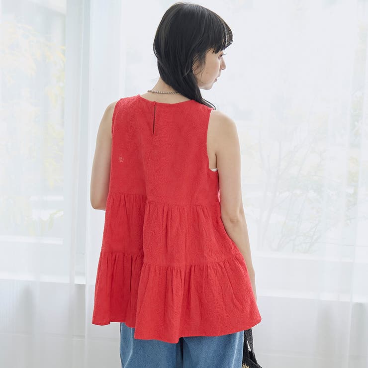 【Lipa（リパ）別注】ノースリーブ総刺繍ティアードブラウス | coen【women】 | 詳細画像18 