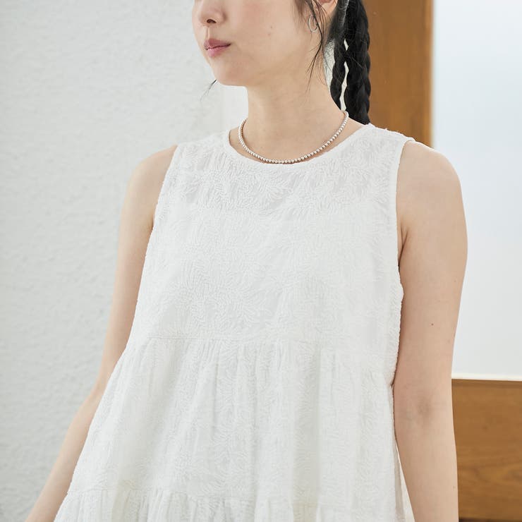 【Lipa（リパ）別注】ノースリーブ総刺繍ティアードブラウス | coen【women】 | 詳細画像6 