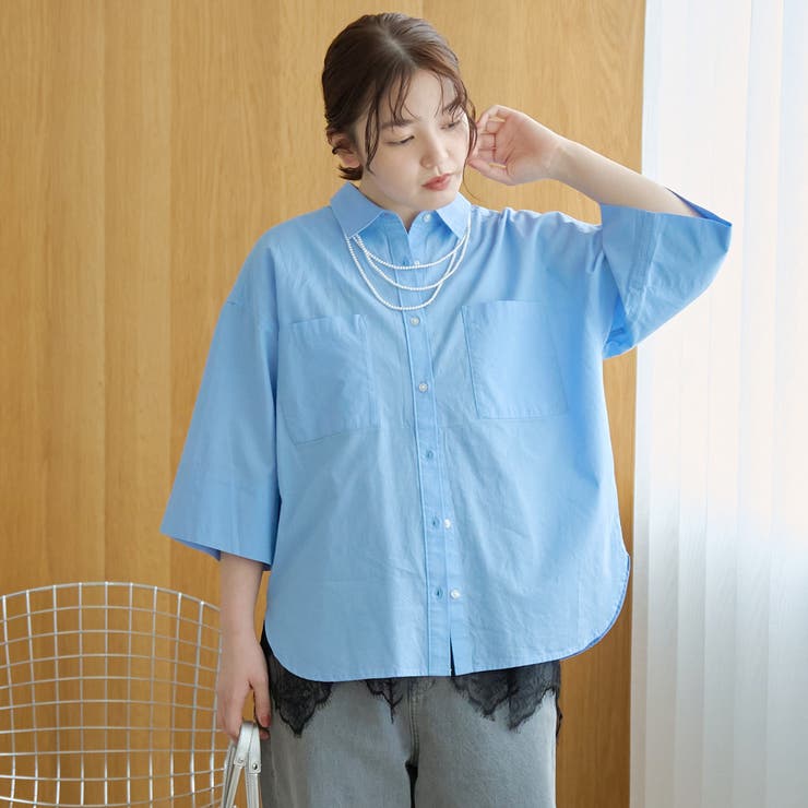 【接触冷感/吸水速乾】シャーベットコットン半袖シャツ | coen【women】 | 詳細画像12 