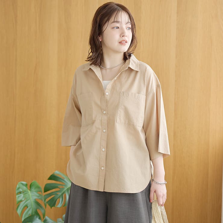 【接触冷感/吸水速乾】シャーベットコットン半袖シャツ | coen【women】 | 詳細画像5 