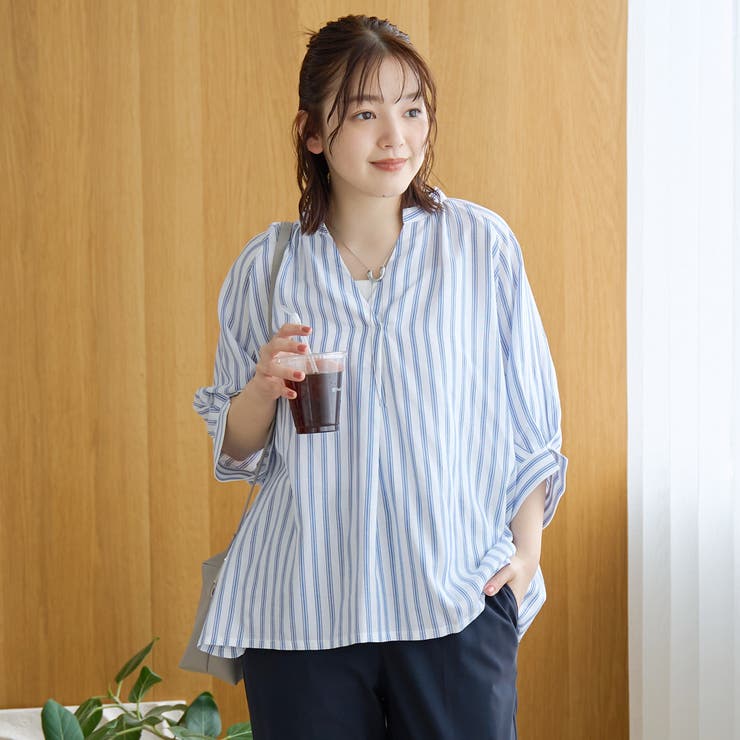【接触冷感】リラクシースキッパー五分袖ブラウス | coen【women】 | 詳細画像26 