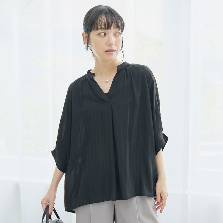 【接触冷感】リラクシースキッパー五分袖ブラウス | coen【women】 | 詳細画像5 