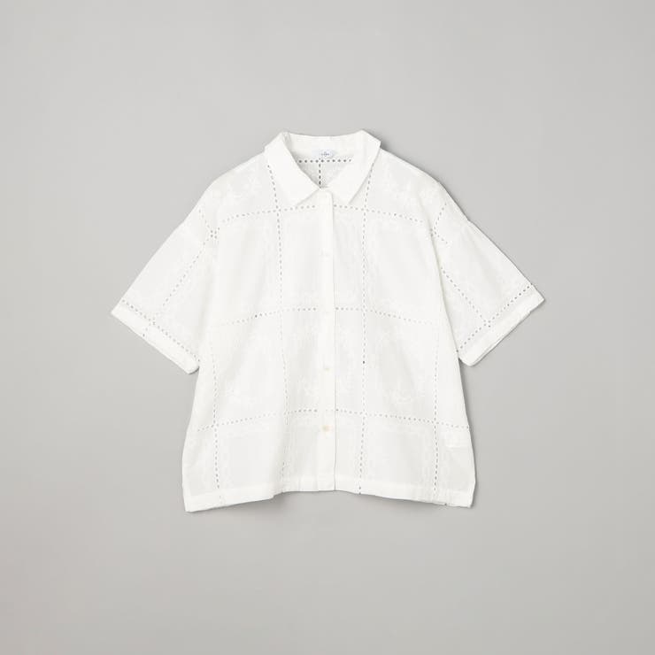 パッチワーク風フラワー刺繍半袖シャツ | coen【women】 | 詳細画像29 