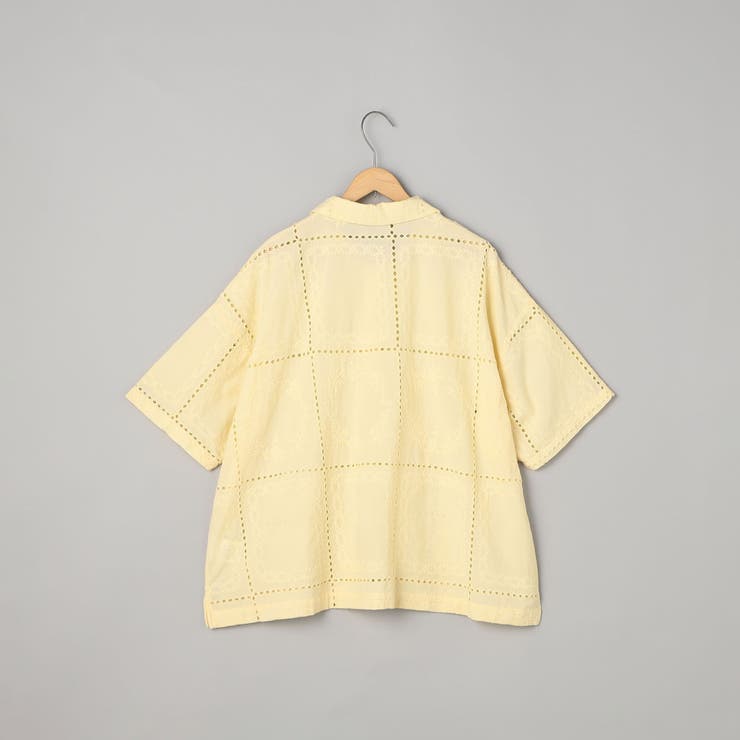 パッチワーク風フラワー刺繍半袖シャツ | coen【women】 | 詳細画像34 