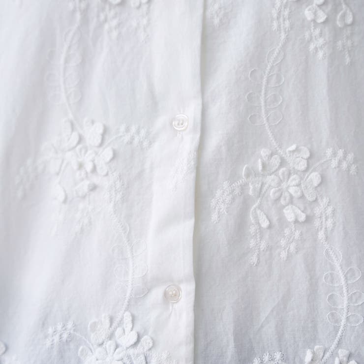 3Dフラワー刺繍 ハーフスリーブシャツ | coen【women】 | 詳細画像33 