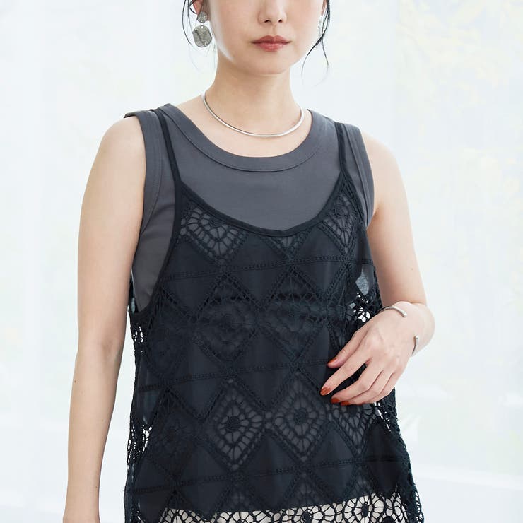 2way刺繍レース キャミソールビスチェ | coen【women】 | 詳細画像14 