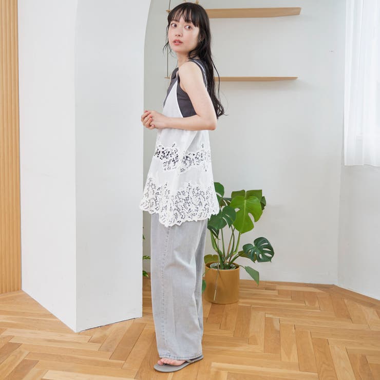 刺繍レース Aラインキャミソールビスチェ | coen【women】 | 詳細画像3 