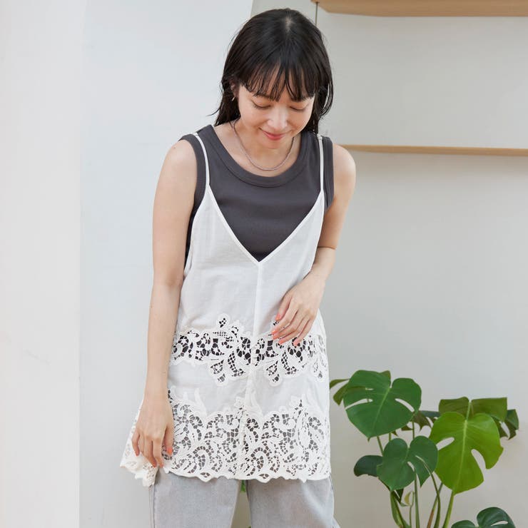 刺繍レース Aラインキャミソールビスチェ | coen【women】 | 詳細画像5 