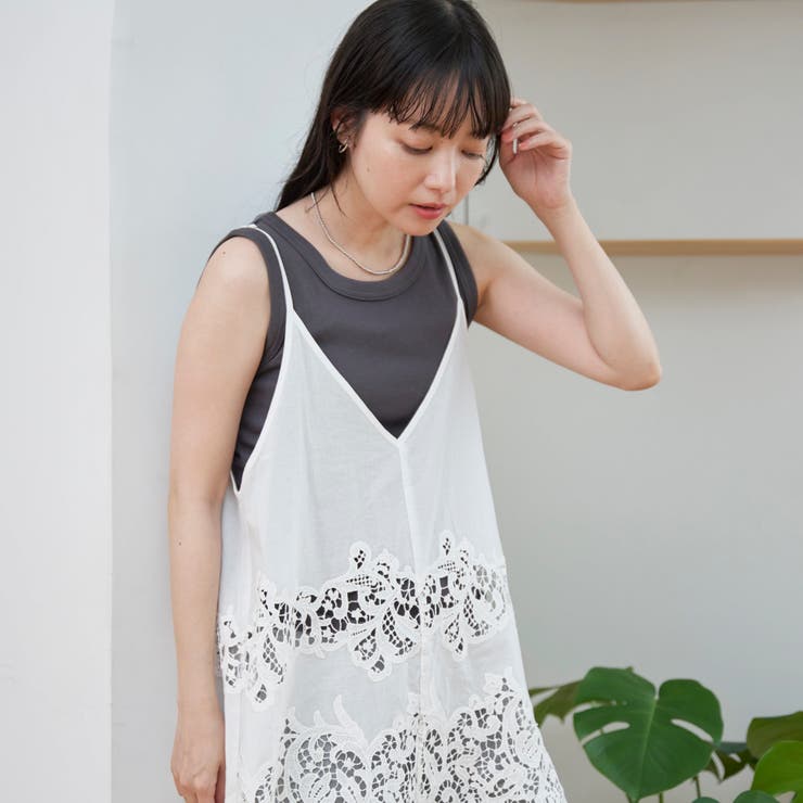 刺繍レース Aラインキャミソールビスチェ | coen【women】 | 詳細画像8 