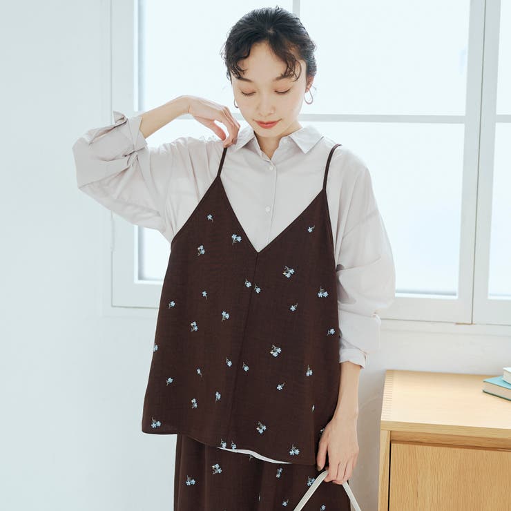 【セットアップ対応】フラワー刺繍 2wayキャミソールチュニックビスチェ | coen【women】 | 詳細画像11 