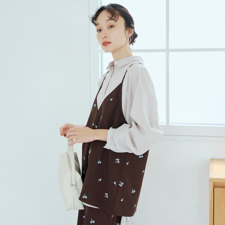 【セットアップ対応】フラワー刺繍 2wayキャミソールチュニックビスチェ | coen【women】 | 詳細画像12 