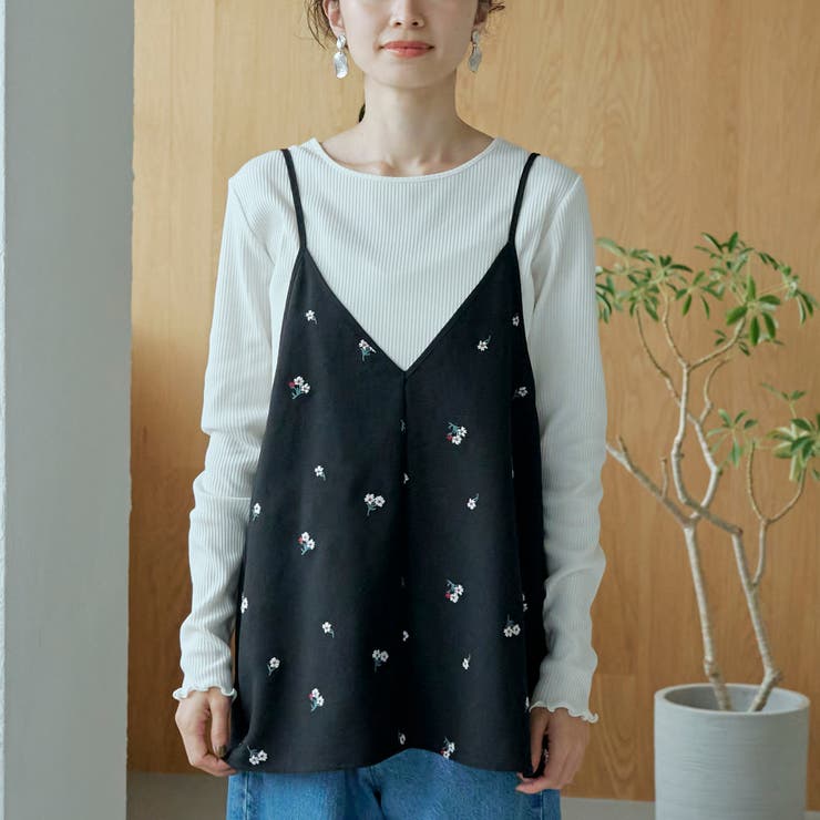 【セットアップ対応】フラワー刺繍 2wayキャミソールチュニックビスチェ | coen【women】 | 詳細画像17 