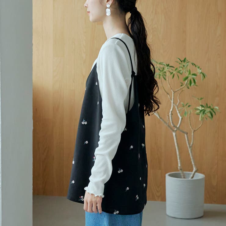 【セットアップ対応】フラワー刺繍 2wayキャミソールチュニックビスチェ | coen【women】 | 詳細画像18 