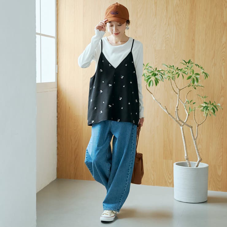 【セットアップ対応】フラワー刺繍 2wayキャミソールチュニックビスチェ | coen【women】 | 詳細画像2 