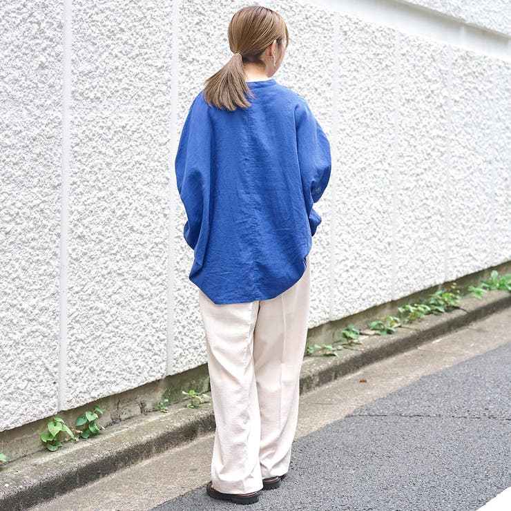 【接触冷感】リネンレーヨンドルマンバンドカラーシャツ | coen【women】 | 詳細画像18 
