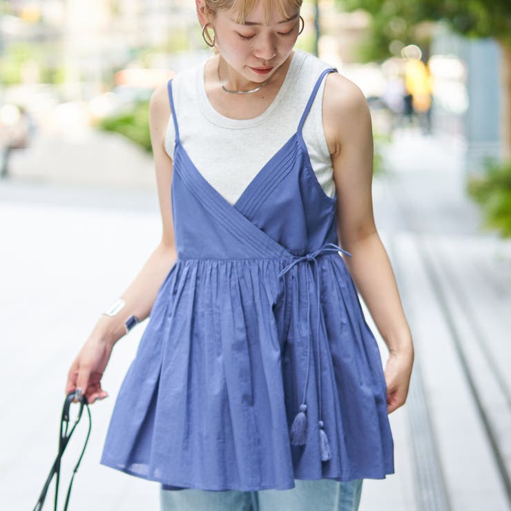 NAVY | MARKET（マーケット）2wayカシュクール キャミトップス | coen【women】