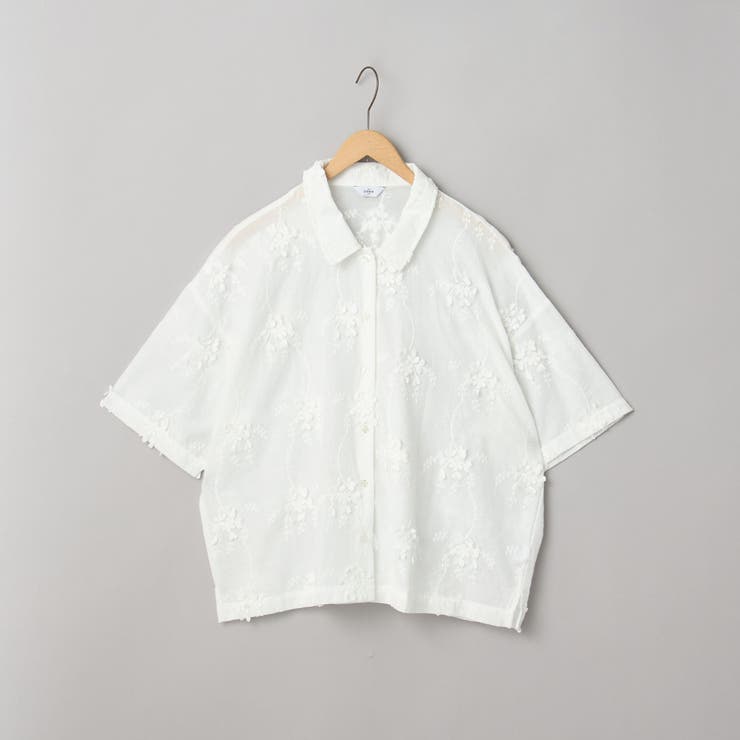 【新色登場・追加】3Dフラワー刺繍 ハーフスリーブシャツ | coen【women】 | 詳細画像42 
