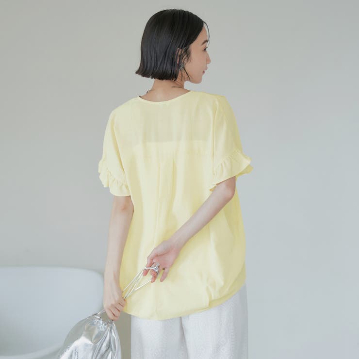 【接触冷感】袖フリルスキッパーブラウス | coen【women】 | 詳細画像19 