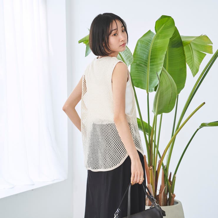 メッシュノースリーブ プルオーバー | coen【women】 | 詳細画像10 