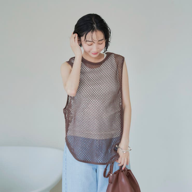 メッシュノースリーブ プルオーバー | coen【women】 | 詳細画像14 