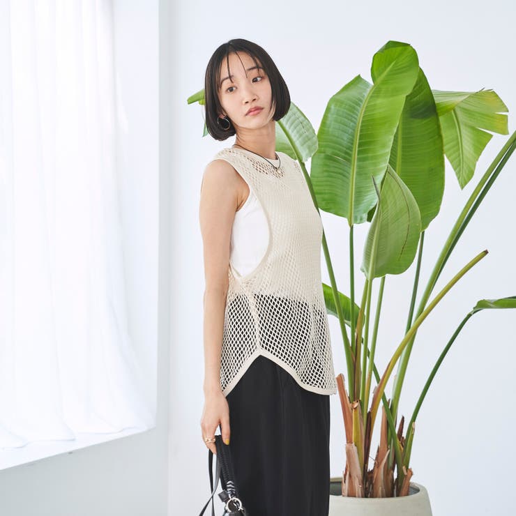 メッシュノースリーブ プルオーバー | coen【women】 | 詳細画像9 