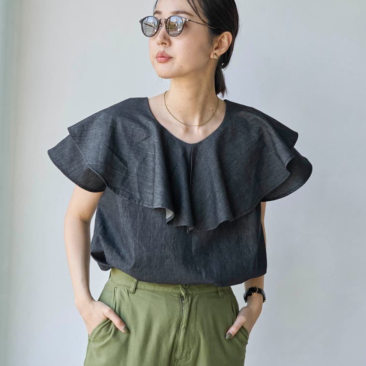 COEL（コエル）の「刺繍ビッグカラーブラウス（シャツ/ブラウス