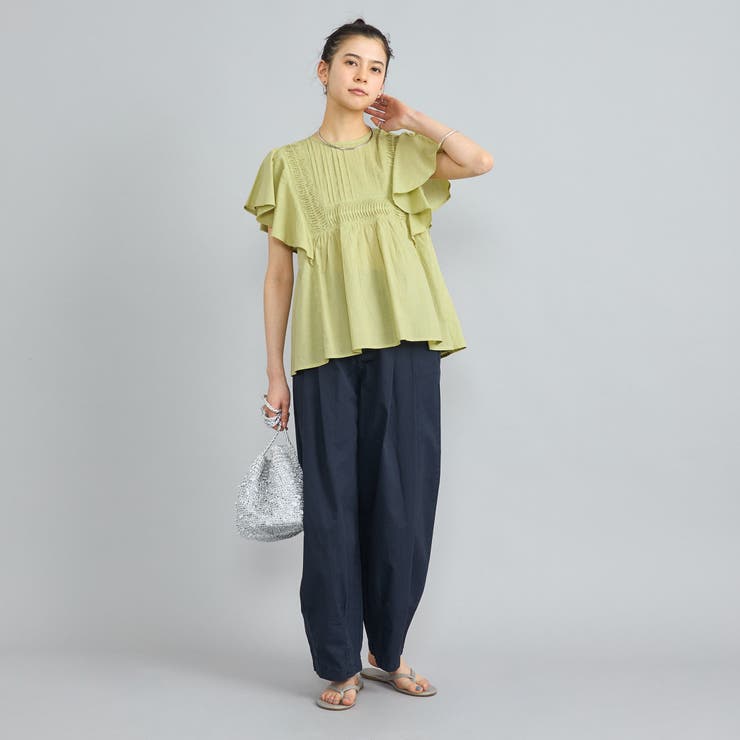 ネストローブ nest Robe 2024SS リネン ラッフル袖 2way