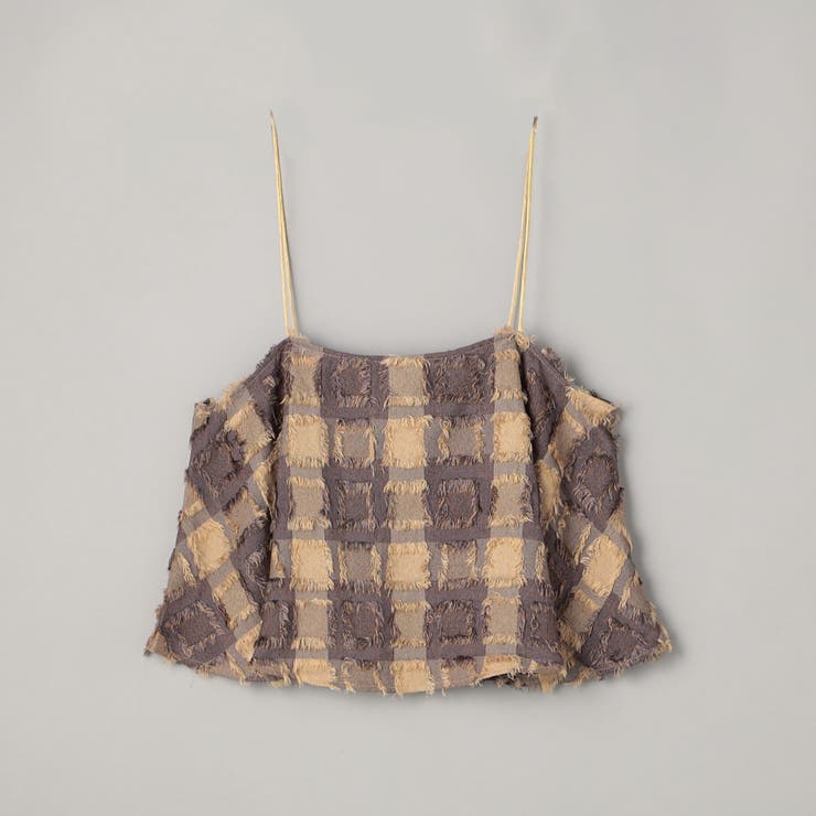 カットジャガードチェックキャミトップス | coen【women】 | 詳細画像1 