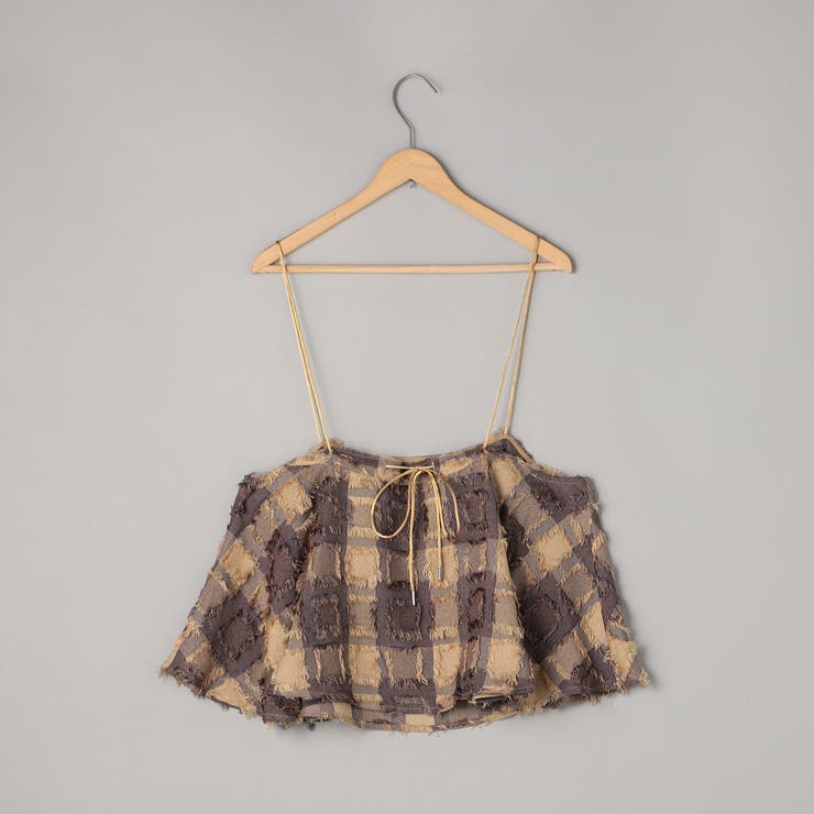 カットジャガードチェックキャミトップス | coen【women】 | 詳細画像2 