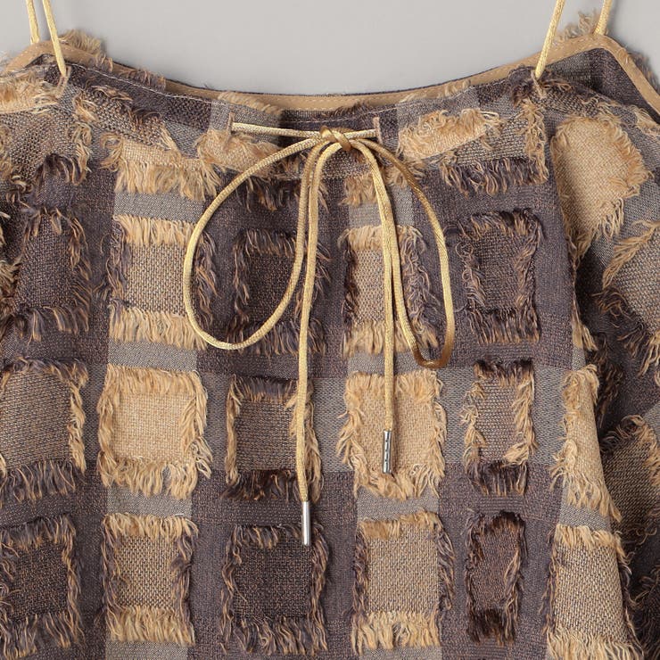 カットジャガードチェックキャミトップス | coen【women】 | 詳細画像3 