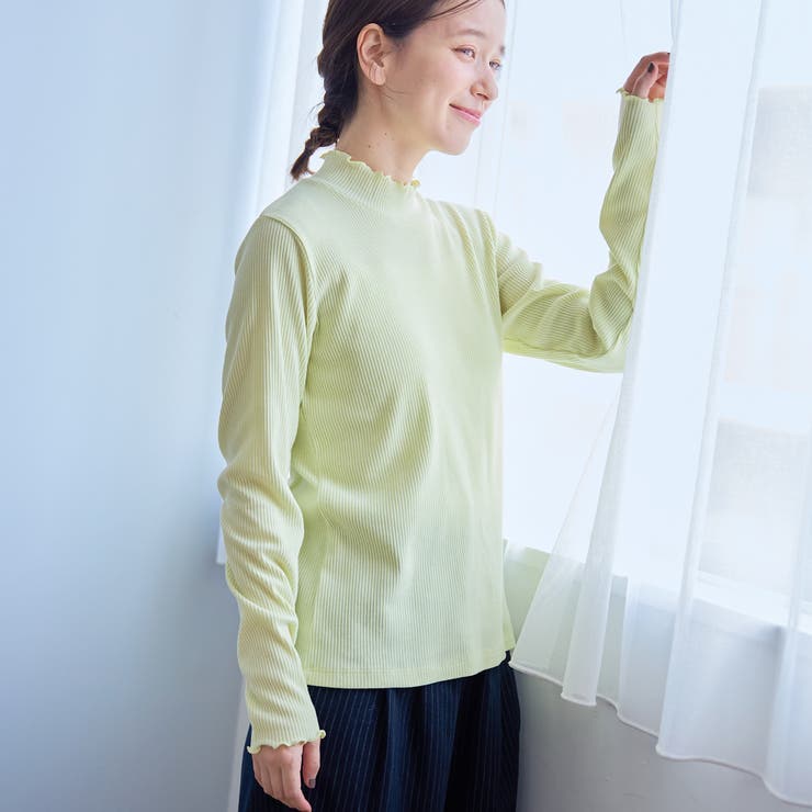 LIME | 【定番 / 新色追加】メロータートルネックロンT | coen【women】