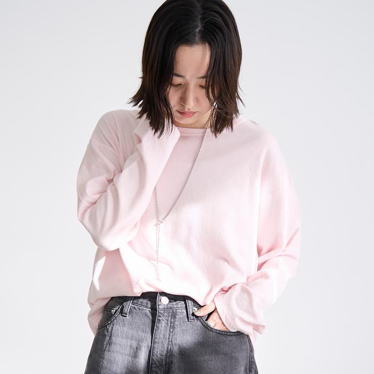 LT.PINK | 【Feel Soft / フィールソフト】接結 ロングスリーブTシャツ | coen【women】