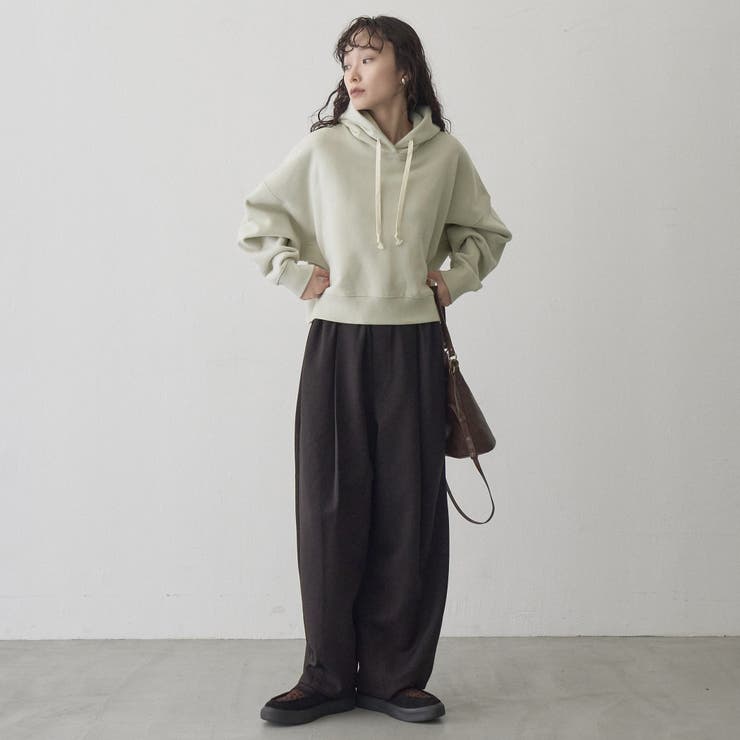 【Feel Soft / フィールソフト】ショート丈 両面微起毛裏毛フーディ | coen【women】 | 詳細画像5 