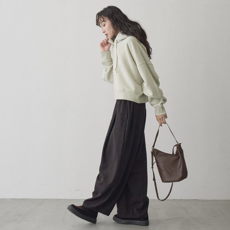 【Feel Soft / フィールソフト】ショート丈 両面微起毛裏毛フーディ | coen【women】 | 詳細画像6 